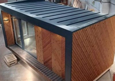 Garden office with flat roof - in build