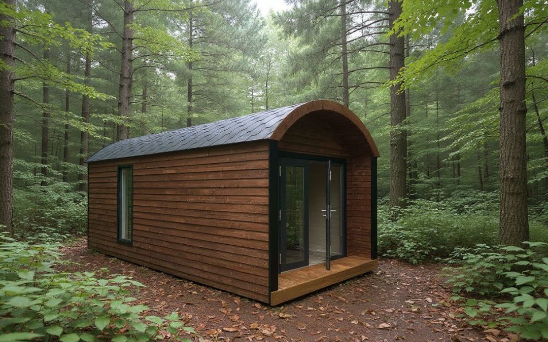 Chaigley Glamping Pod with curved roof